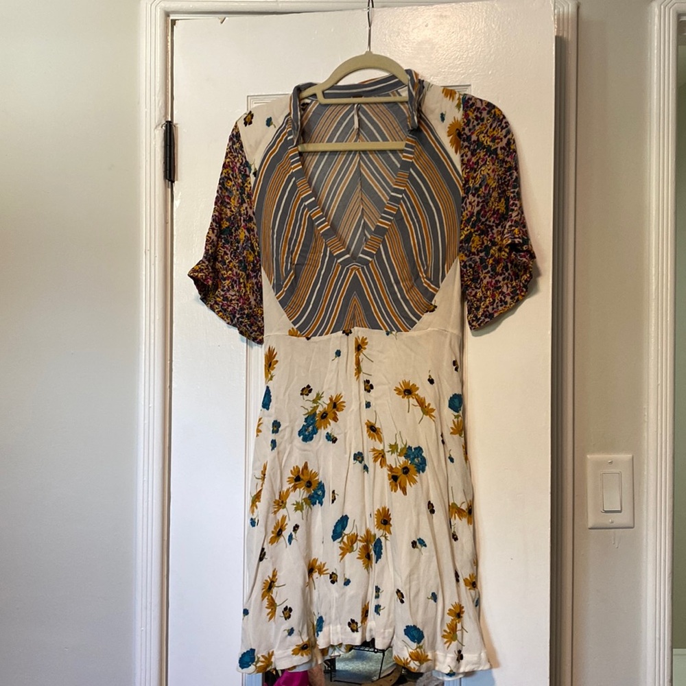 Mini fit and flare floral dress